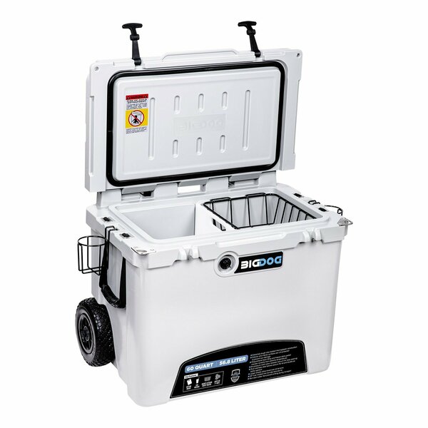 Husky Towing COOLER-FOOD AND BEVERAGE, 60 QT ROLLING COOLER W ACCESSORIES BDCR60